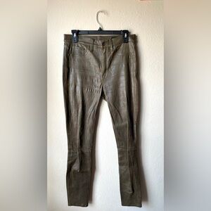 Rag & Bone Olive Leather Women’s Pants